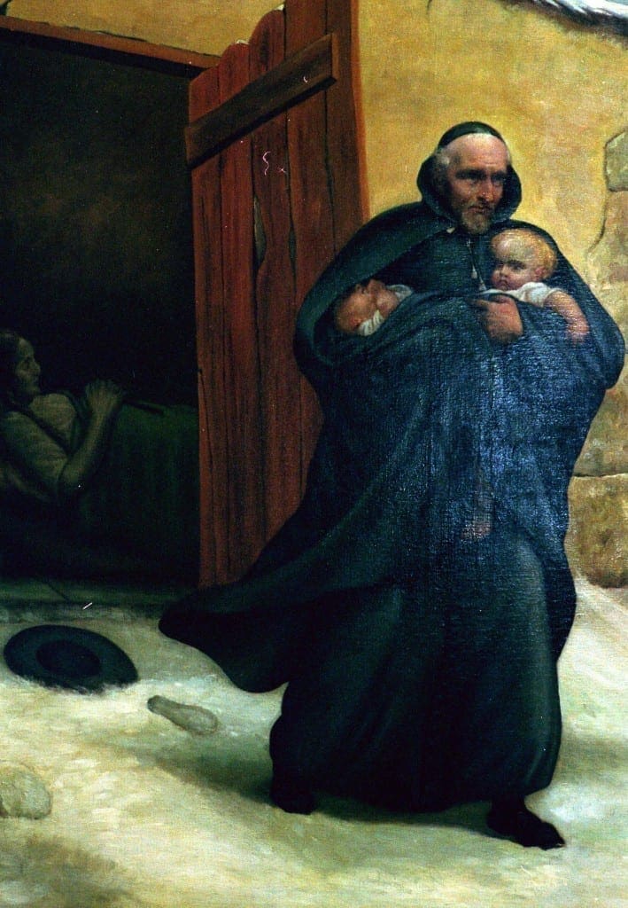 Vincent de Paul rescuing children