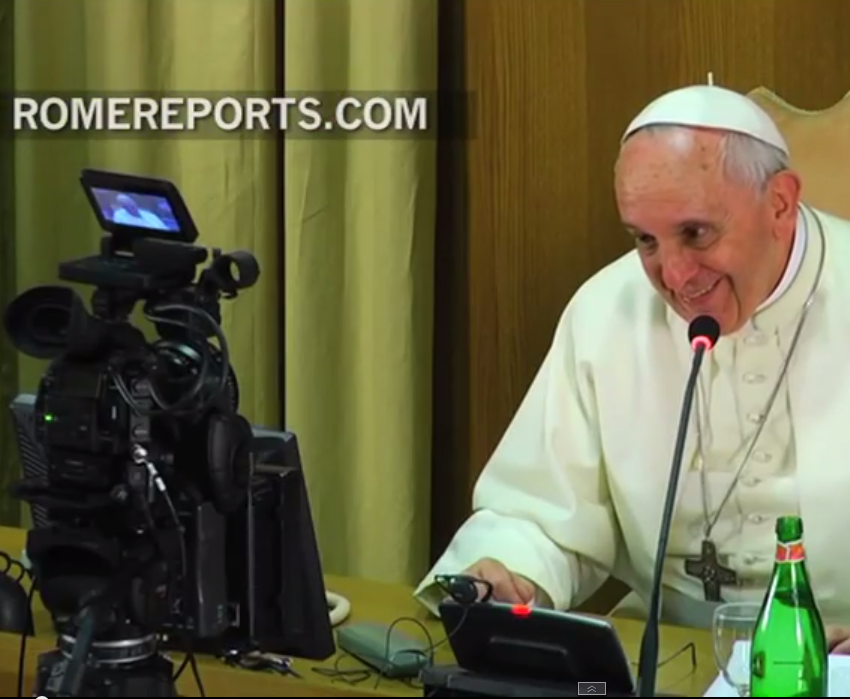 Video chat with pope
