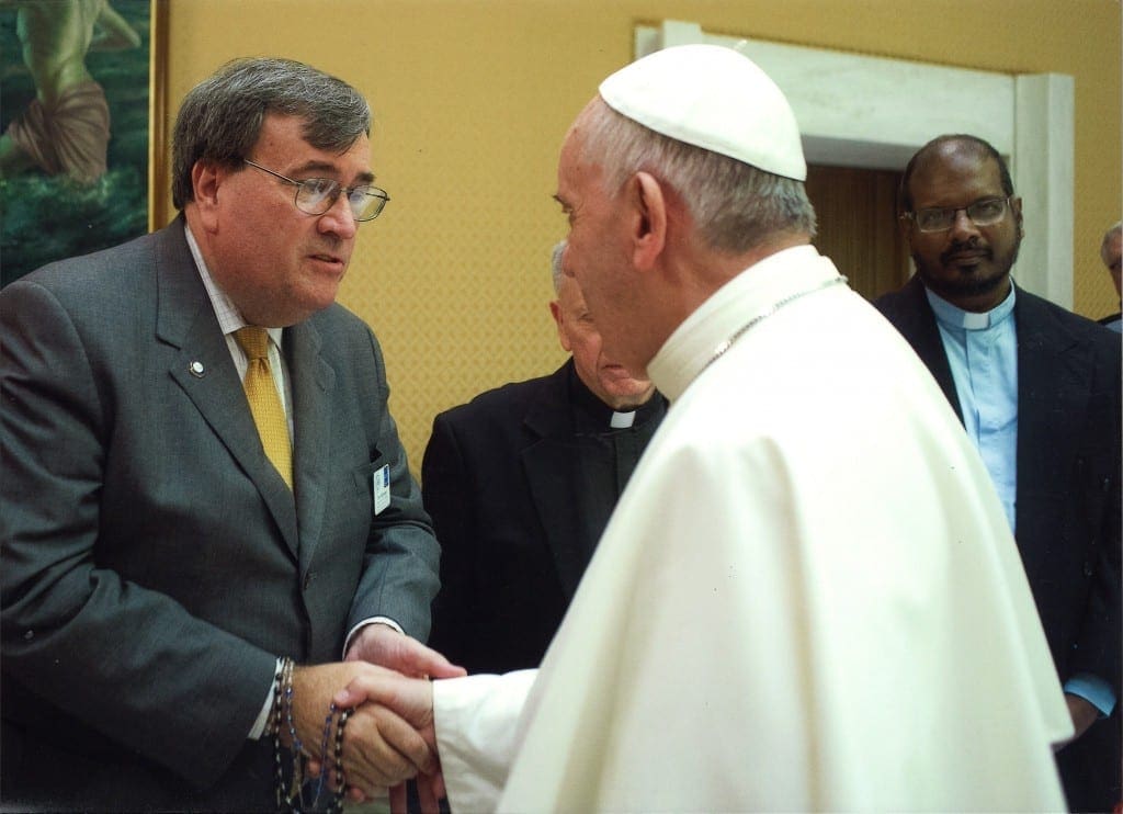 SVdPUSA CEO Dave Barringer meeting Pope Francis - 24 June 2015