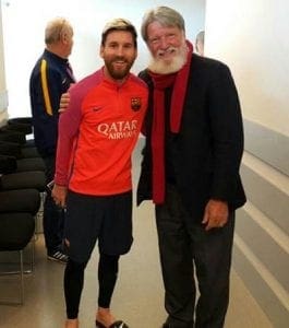 Fr. Pedro Opeka with Lionel Messi