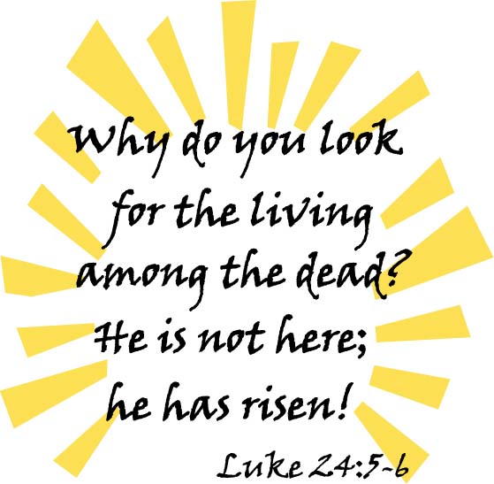 He is not here - He has risen