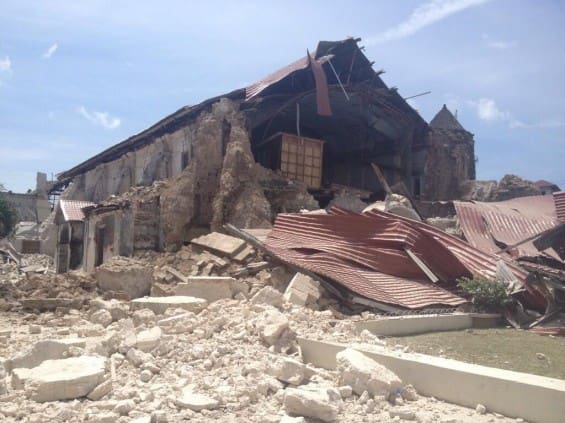 Loboc Church Bohol after earthquake
