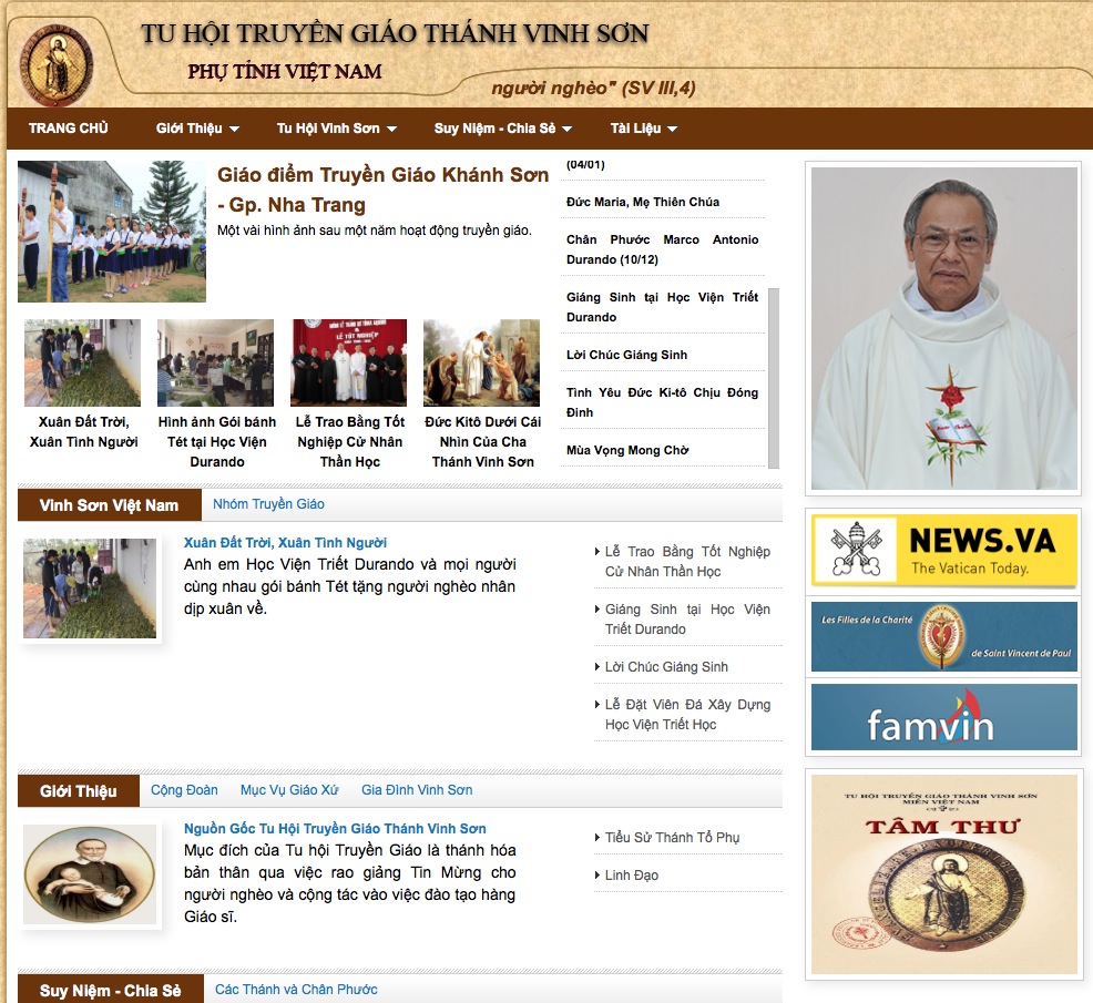 Vietnamese Vincentian website