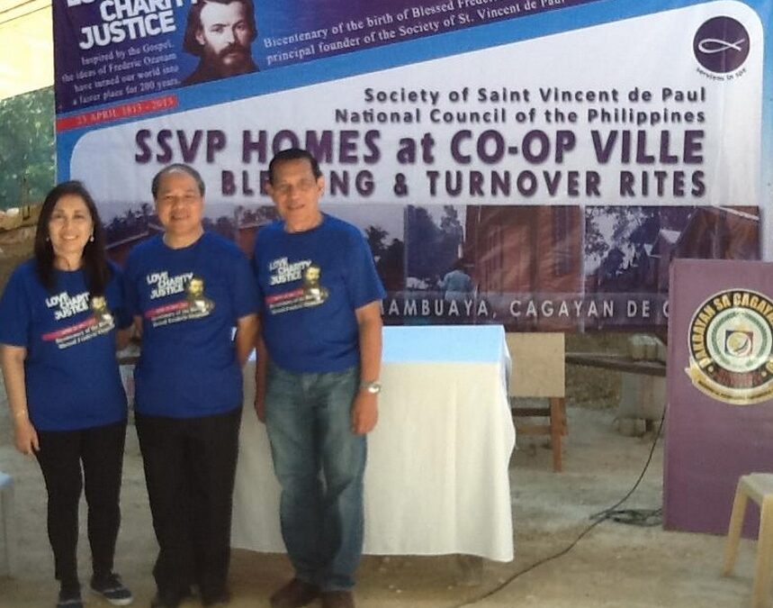 Vincentians hand over 50 houses to typhoon victims