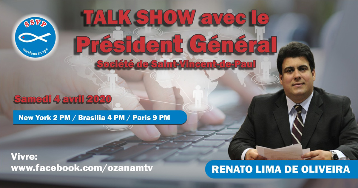 Ne manquez pas le 3e talk-show avec le Président général de la Société de Saint-Vincent-de-Paul!