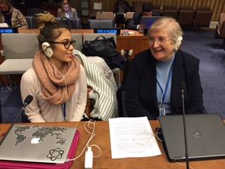 Carol and Catherine at Commission on the Status of Women at the UN